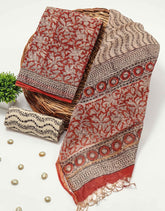 Premium Sanganeri Printed kota Suit With Kota Doria Duppta(BFFKO85)